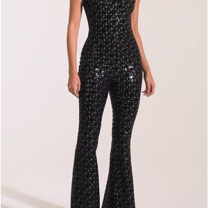 Showstopper Black Sequin Jumpsuit